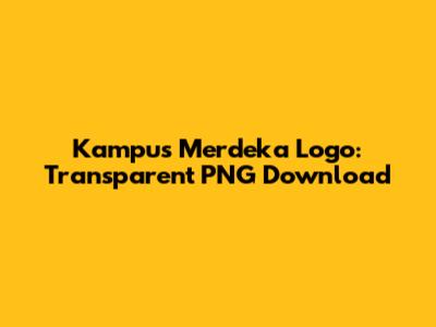 Kampus Merdeka Logo: Transparent PNG Download