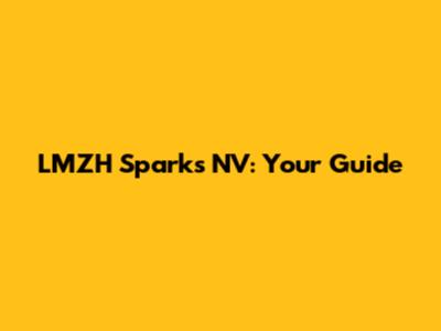 LMZH Sparks NV: Your Guide