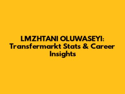 LMZHTANI OLUWASEYI: Transfermarkt Stats & Career Insights