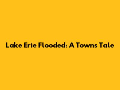 Lake Erie Flooded: A Town's Tale
