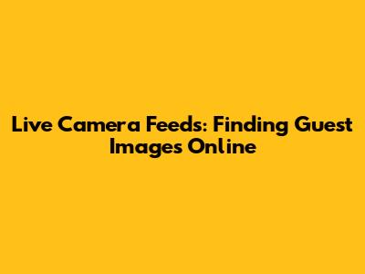 Live Camera Feeds: Finding Guest Images Online