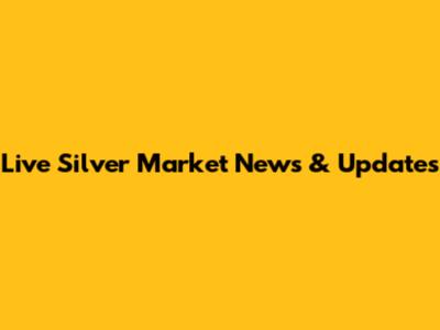 Live Silver Market News & Updates