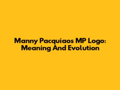 Manny Pacquiao's MP Logo: Meaning And Evolution