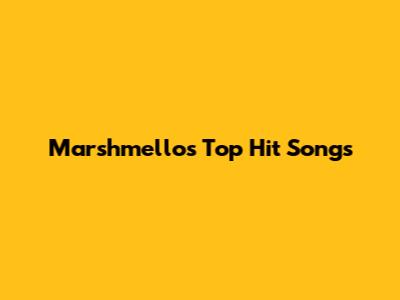 Marshmello's Top Hit Songs