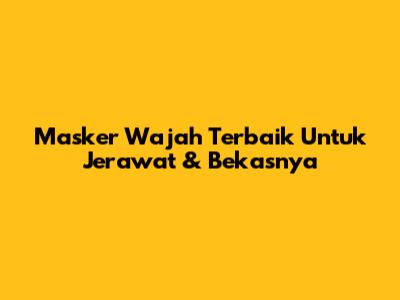 Masker Wajah Terbaik Untuk Jerawat & Bekasnya