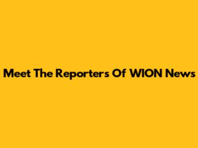 Meet The Reporters Of WION News