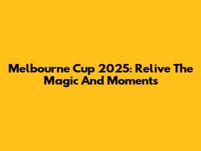 Melbourne Cup 2025: Relive The Magic And Moments