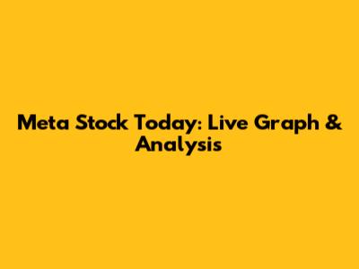 Meta Stock Today: Live Graph & Analysis