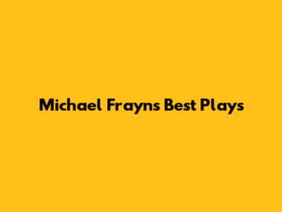 Michael Frayn's Best Plays