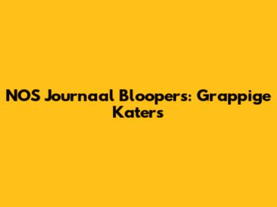 NOS Journaal Bloopers: Grappige Katers