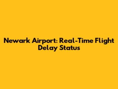 Newark Airport: Real-Time Flight Delay Status