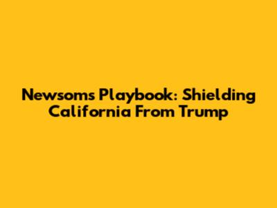 Newsom's Playbook: Shielding California From Trump