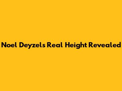 Noel Deyzel's Real Height Revealed