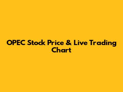 OPEC Stock Price & Live Trading Chart