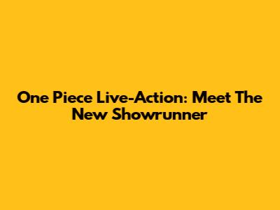 One Piece Live-Action: Meet The New Showrunner
