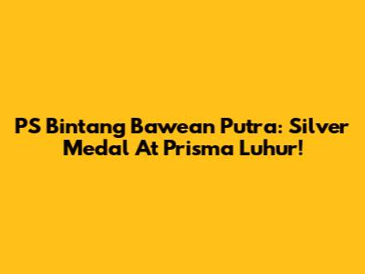 PS Bintang Bawean Putra: Silver Medal At Prisma Luhur!