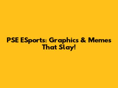 PSE ESports: Graphics & Memes That Slay!