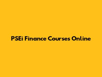 PSEi Finance Courses Online