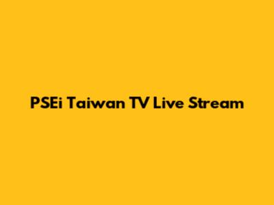 PSEi Taiwan TV Live Stream