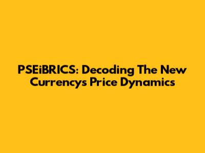 PSEiBRICS: Decoding The New Currency's Price Dynamics