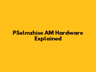 PSelmzhise AM Hardware Explained