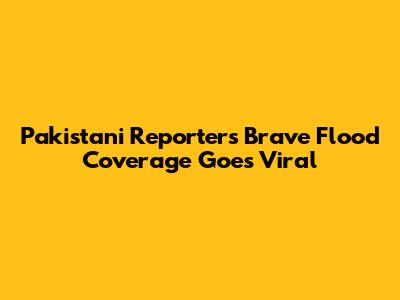 Pakistani Reporter's Brave Flood Coverage Goes Viral
