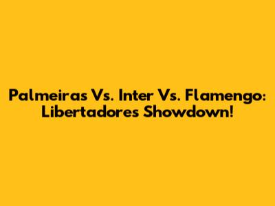 Palmeiras Vs. Inter Vs. Flamengo: Libertadores Showdown!