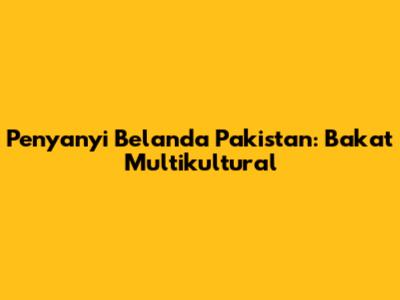 Penyanyi Belanda Pakistan: Bakat Multikultural