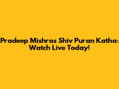 Pradeep Mishra's Shiv Puran Katha: Watch Live Today!