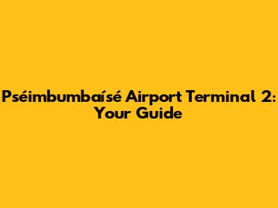 Pséimbumbaísé Airport Terminal 2: Your Guide