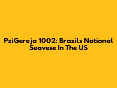 PziGereja 1002: Brazil's National Seavese In The US