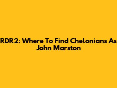 RDR2: Where To Find Chelonians As John Marston
