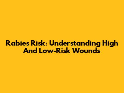 Rabies Risk: Understanding High And Low-Risk Wounds