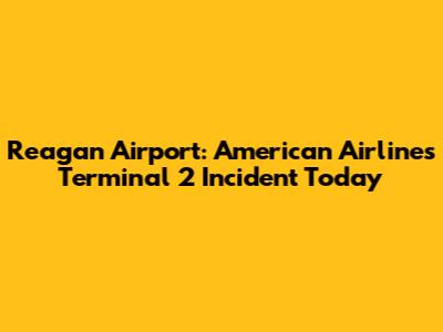 Reagan Airport: American Airlines Terminal 2 Incident Today