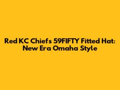 Red KC Chiefs 59FIFTY Fitted Hat: New Era Omaha Style