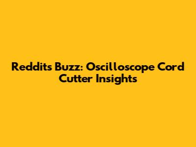 Reddit's Buzz: Oscilloscope Cord Cutter Insights
