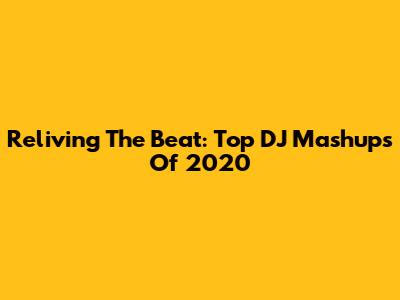 Reliving The Beat: Top DJ Mashups Of 2020