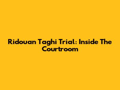 Ridouan Taghi Trial: Inside The Courtroom