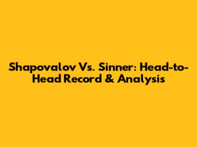 Shapovalov Vs. Sinner: Head-to-Head Record & Analysis