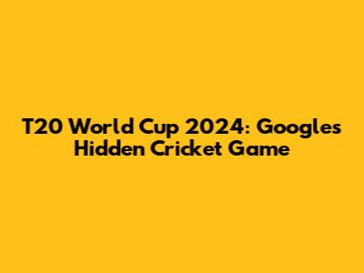 T20 World Cup 2024: Google's Hidden Cricket Game