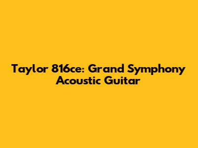Taylor 816ce: Grand Symphony Acoustic Guitar