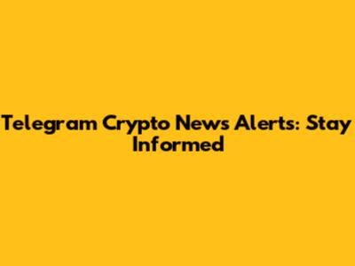 Telegram Crypto News Alerts: Stay Informed