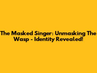 The Masked Singer: Unmasking The Wasp - Identity Revealed!