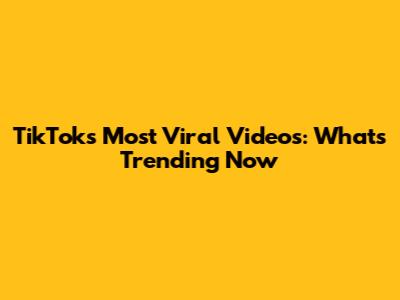 TikTok's Most Viral Videos: What's Trending Now