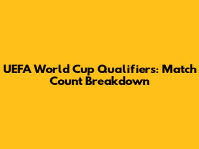 UEFA World Cup Qualifiers: Match Count Breakdown