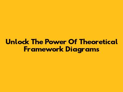 Unlock The Power Of Theoretical Framework Diagrams