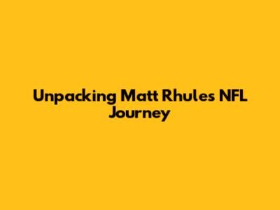 Unpacking Matt Rhule's NFL Journey