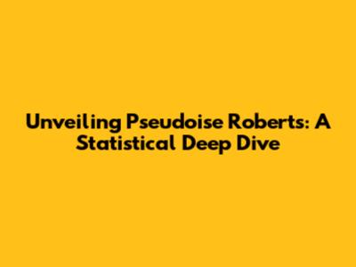 Unveiling Pseudoise Roberts: A Statistical Deep Dive