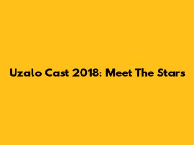Uzalo Cast 2018: Meet The Stars