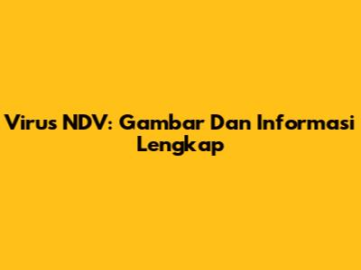 Virus NDV: Gambar Dan Informasi Lengkap